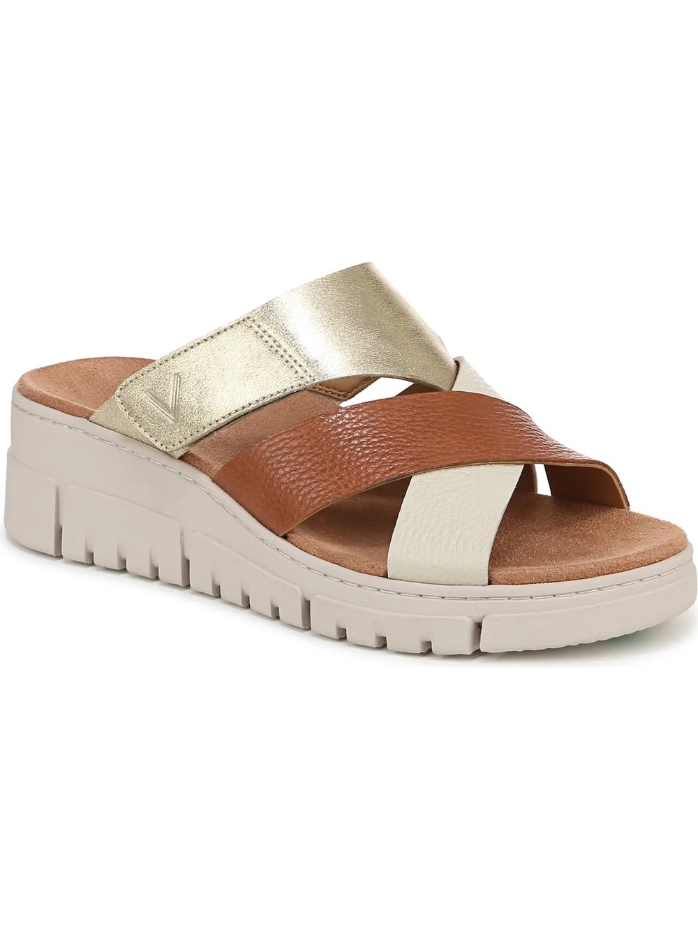 NIB Vionic Uptown Sunset Platform Wedge Slide Sandal 8Wide